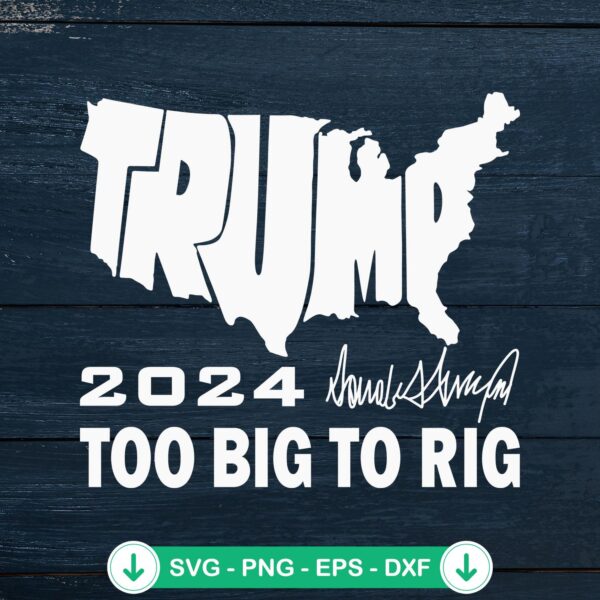 America Map Signature Trump SVG file for cricut cutting