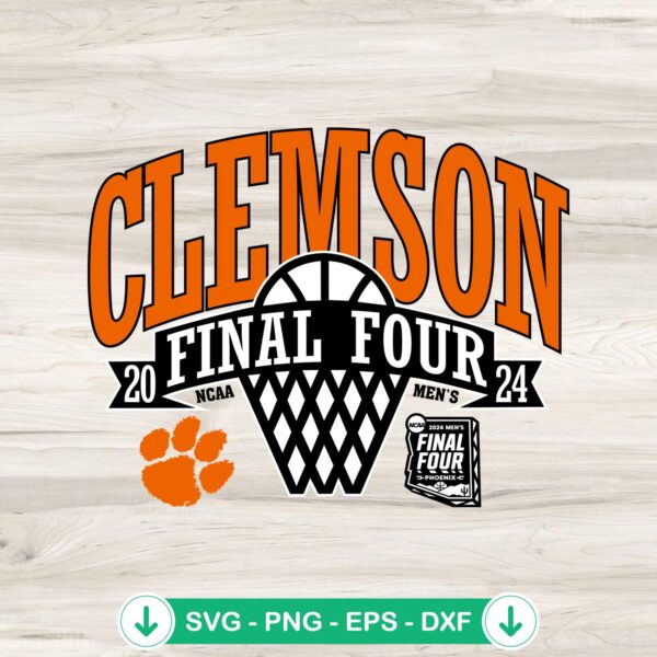 Clemson Tigers Final Four 2024 SVG file for cutting machines