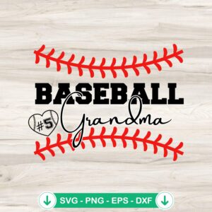 Baseball Grandma Game Day svg file for cricut and cutting machines