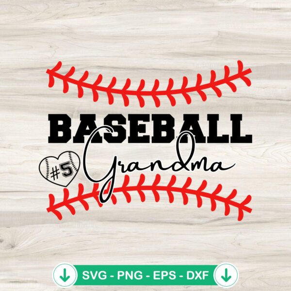 Baseball Grandma Game Day svg file for cricut and cutting machines