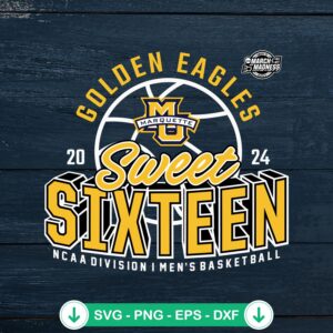 2024 Marquette Golden Eagles SVG file for NCAA basketball