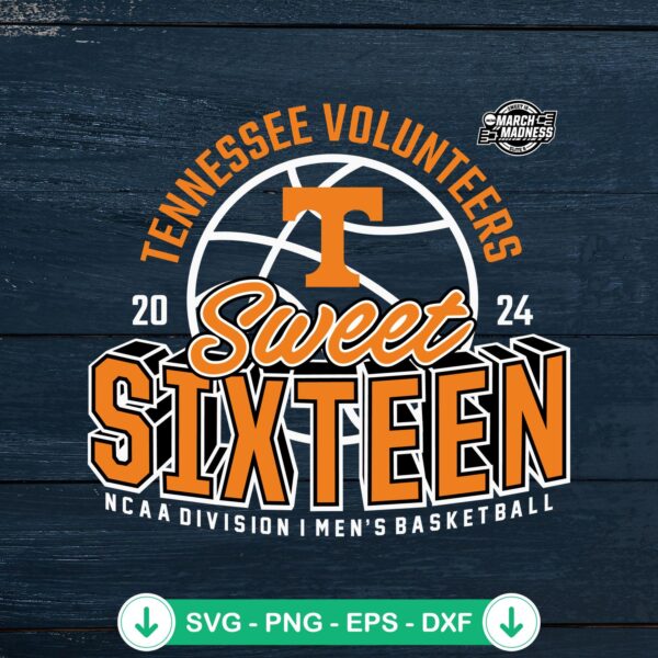 2024 Tennessee Volunteers SVG file for NCAA Division I Basketball