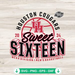 Houston Cougars Sweet Sixteen svg file, cricut svg cut file