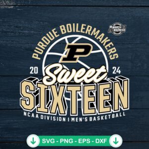 2024 Purdue Boilermakers SVG file for NCAA Division I Men's Basketball