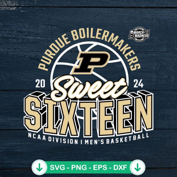 2024 Purdue Boilermakers SVG file for NCAA Division I Men's Basketball