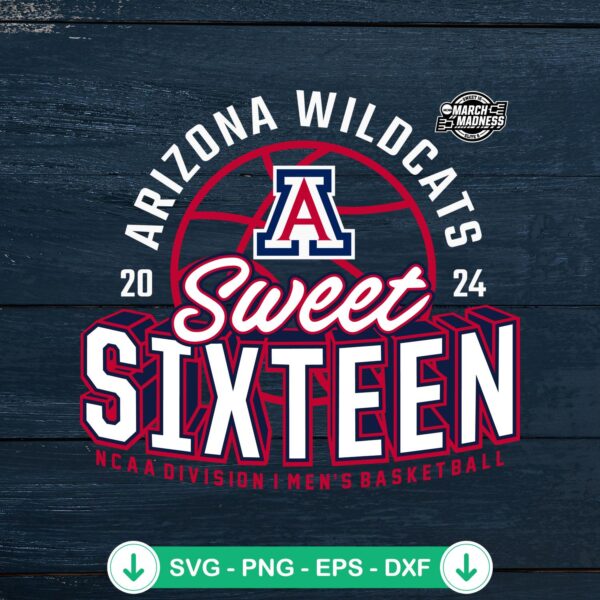 2024 Arizona Wildcats svg file - NCAA Division I Men's Basketball cutting file