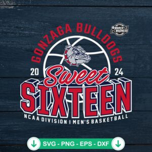 2024 Gonzaga Bulldogs SVG file for NCAA basketball cut file
