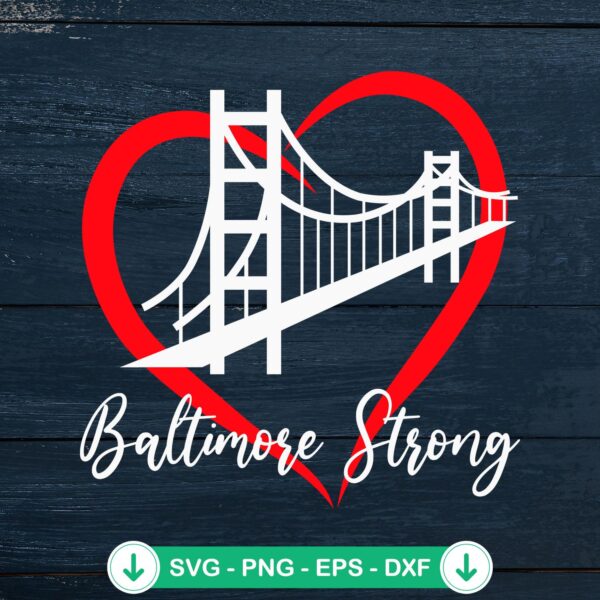 Baltimore Strong Heart SVG file for Cricut cutting machine