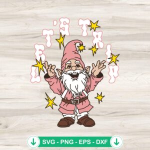 Let's Trip Gnome Pink SVG file for cricut cutting machine