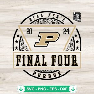 Retro NCAA Final Four svg file for Purdue Boilermakers craft