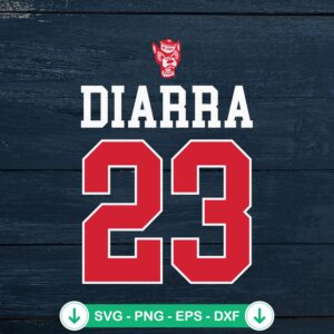 Diarra 23 NC State Wolfpack SVG file for Cricut
