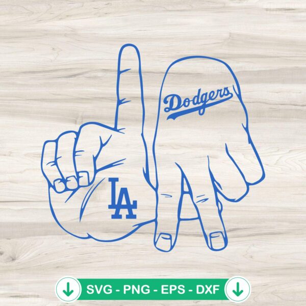 Retro Dodger Hands Baseball svg file for Cricut cutting machine