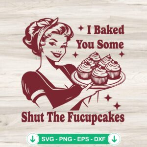 Funny Vintage Housewife SVG file for Cricut and cutting