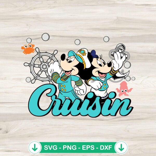 Disney Cruisin Mickey Minnie SVG file for cutting machines