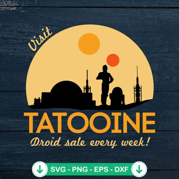 Star Wars Visit Tatooine svg file for cutting machines