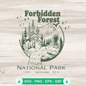 Forbidden Forest National Park svg file for Cricut cutting machine