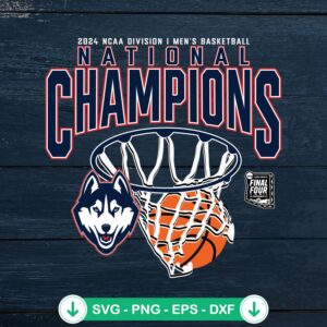 2024 UConn National Champions svg file for cutting machines