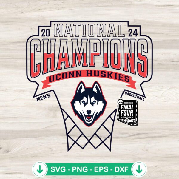 UConn Huskies National Champions svg file for cutting machines