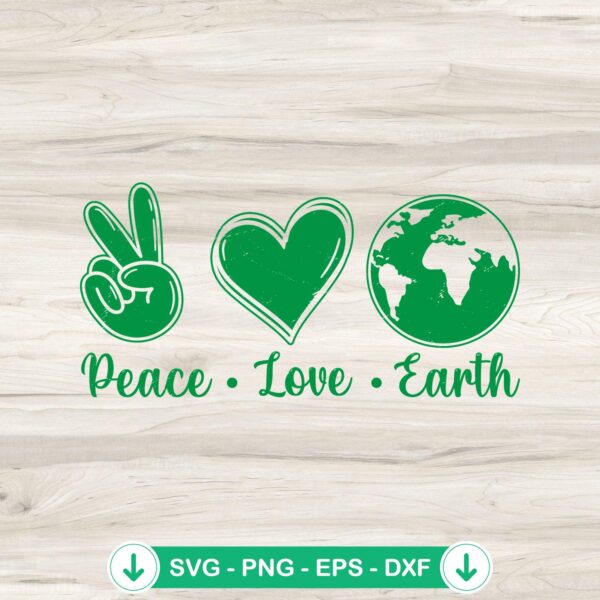 Peace Love Earth 2024 SVG file for Cricut cutting machine