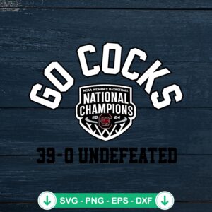 Go Cocks 39-0 Undefeated SVG file for Cricut and cutting machine