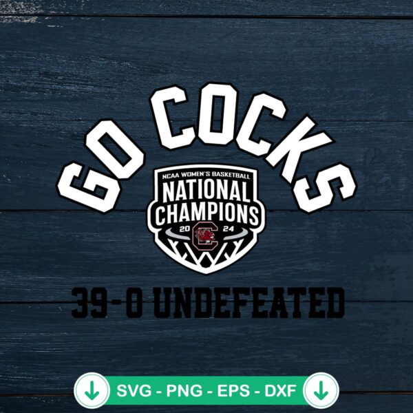 Go Cocks 39-0 Undefeated SVG file for Cricut and cutting machine