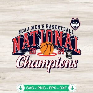 2024 UConn NCAA Men's Basketball SVG file for Cricut cutting machine