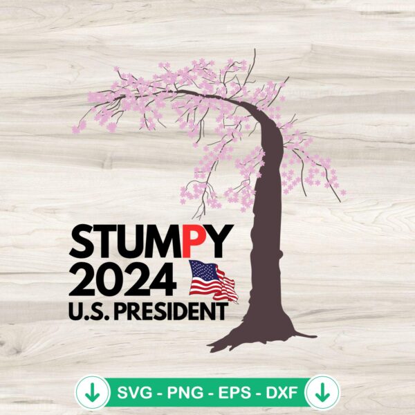 Stumpy 2024 US President SVG file for Cricut cutting machine