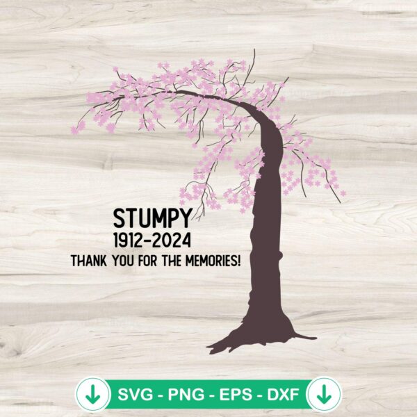 Stumpy Cherry Blossom SVG file for Cricut and cutting machine