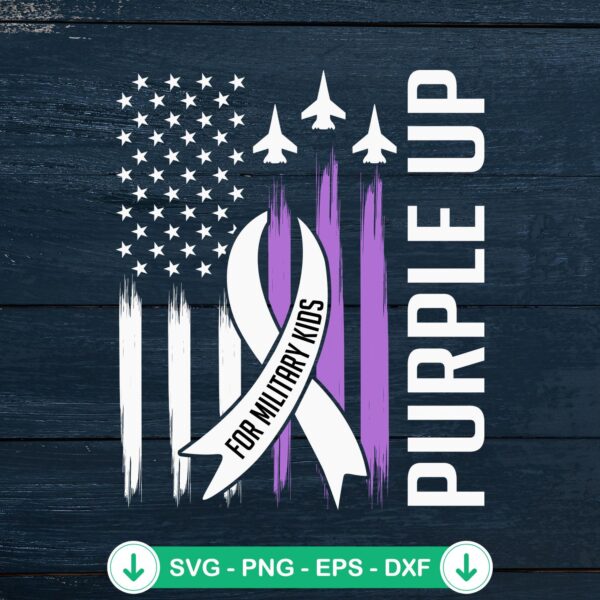 Force US Flag SVG file for Military Child Month cutting file