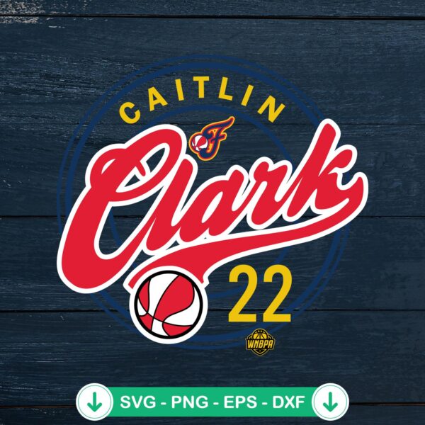 Caitlin Clark 22 WNBPA svg file for Cricut cutting machine