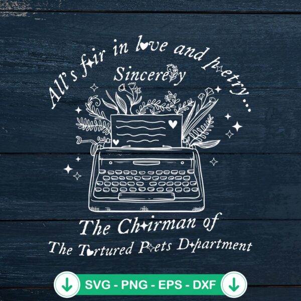 All's Fair In Love And Poetry SVG file for Cricut cutting machine