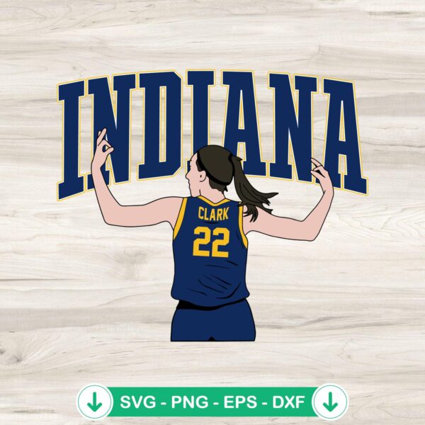 Caitlin Clark Indiana Basketball SVG file for Cricut cutting