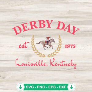 Retro Derby Day SVG file for horse racing - Cricut svg cutting file