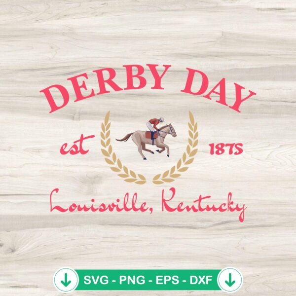 Retro Derby Day SVG file for horse racing - Cricut svg cutting file