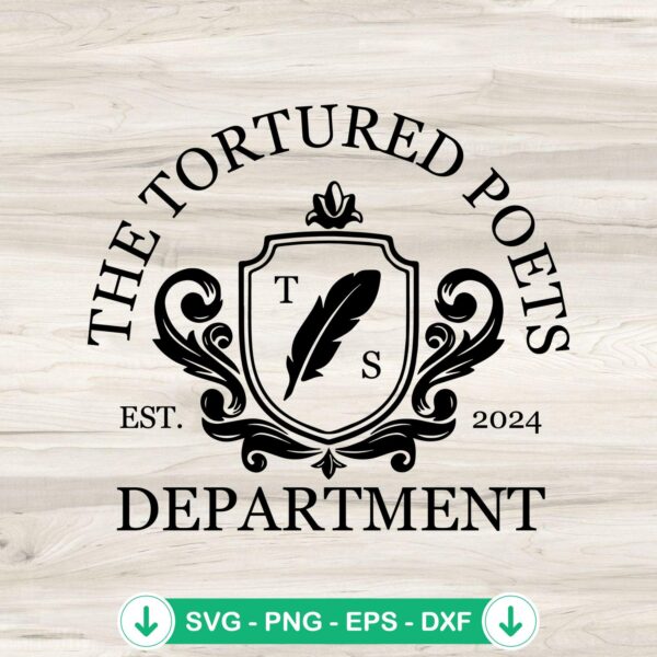 Tortured Poets Department SVG file for Cricut and cutting machine