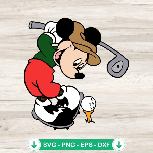 Mickey Masters Tournament Golf SVG file for Cricut cutting