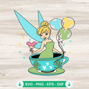 Tinkerbell Mickey Ear Balloons SVG file for cutting machine