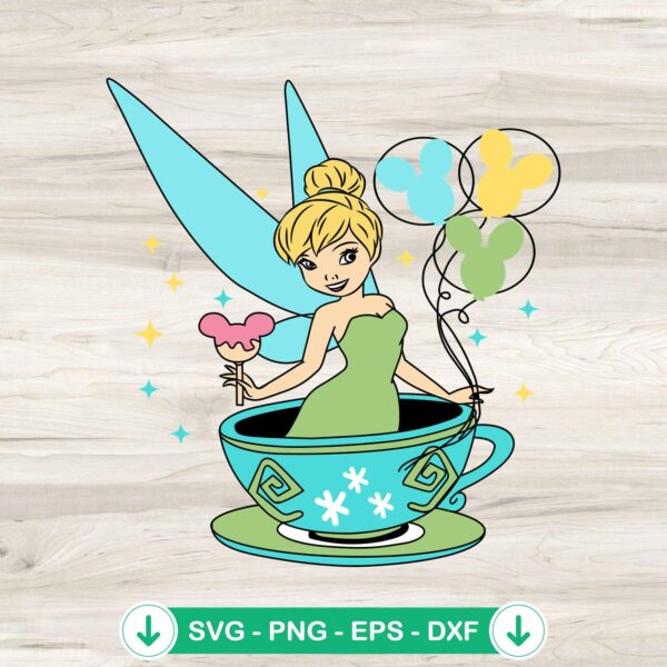 Tinkerbell Mickey Ear Balloons SVG file for cutting machine