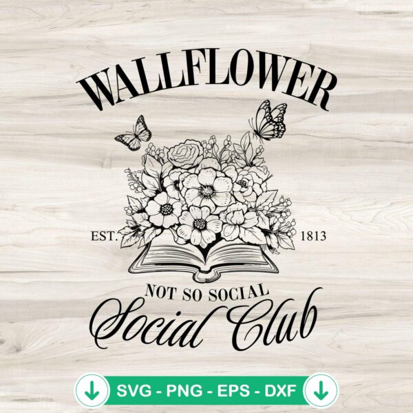 Wallflower Not So Social SVG file for Cricut cutting machine