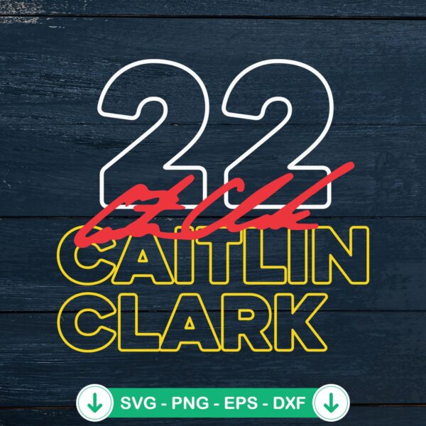 Caitlin Clark SVG file for Indiana Fever signature cutting file