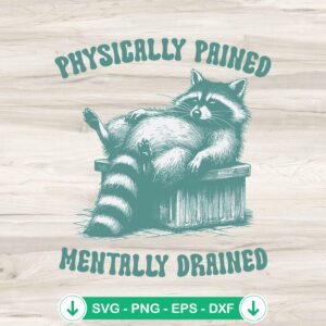 Raccoon Meme Vintage SVG file for Cricut cutting machine