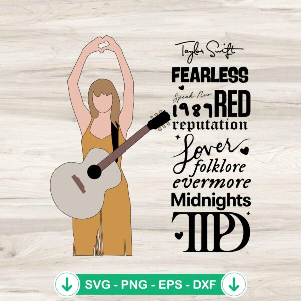 Taylor Swift Albums Midnights SVG file for Cricut cutting machine