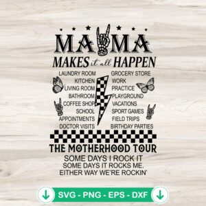 Mama Tour Skeleton Hand SVG file for cricut svg cutting