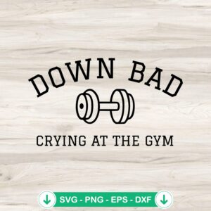 Crying At The Gym SVG file - TTPD Album 2024 cut file for Cricut