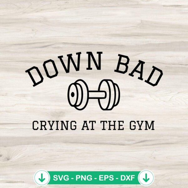 Crying At The Gym SVG file - TTPD Album 2024 cut file for Cricut