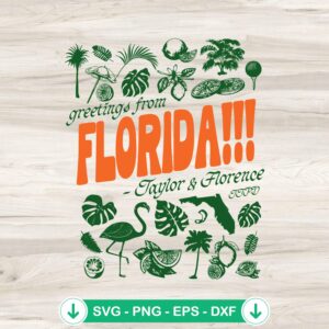 Greetings From Florida SVG file for Cricut cutting machine