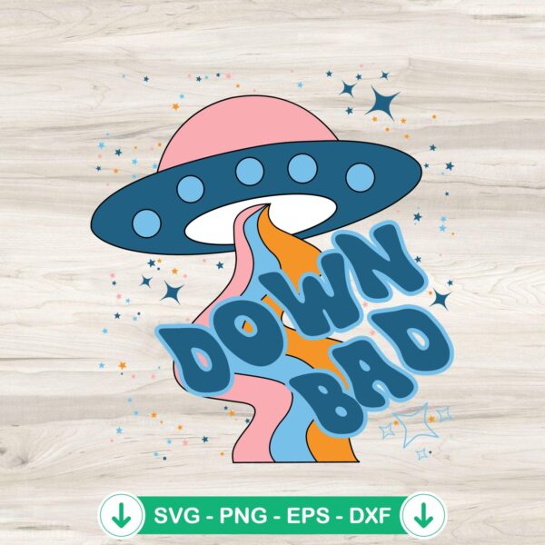 Down Bad UFO Taylor Retro SVG | ArtifySVG