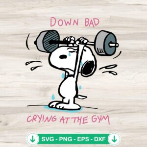 Snoopy Down Bad SVG file for cricut svg cutting