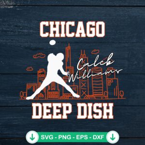 Caleb Williams Chicago Deep Dish SVG file for Cricut cutting machine