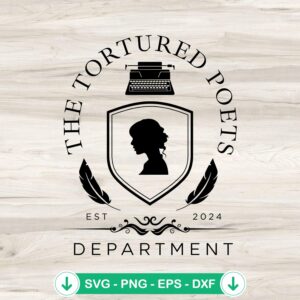 The Tortured Poets Department Crest svg file for cricut
